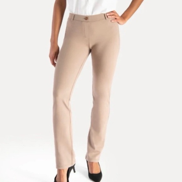 Betabrand Pants - Betabrand Khaki Dress Pant Yoga Pants SZ Small Long